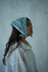 Floating Petals - Hand Block Printed Cotton Bandana