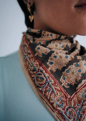 Papaya Patch - Kalamkari Cotton Bandana
