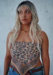 Mayan Scratch - Kalamkari Cotton Bandana