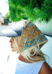 Seaside Garden - Kalamkari Cotton Bandana