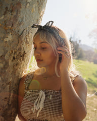 Midnight Bloom - Kalamkari Cotton Bandana