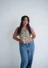 Sea Salt Sunflowers - Kalamkari Cotton Bandana