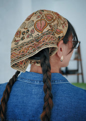 Autumn Leaf - Kalamkari Cotton Bandana
