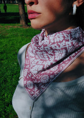 Plum Mithai - Block Printed Cotton Bandana