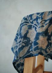 Midnight Bloom - Kalamkari Cotton Bandana