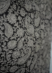 Charcoal Paisley - Kalamkari Cotton Bandana