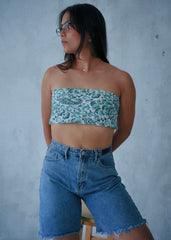 Viridian Cotton - Block Printed Cotton Bandana