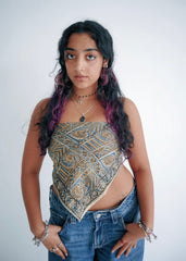 Evening Dandelions - Kalamkari Cotton Bandana