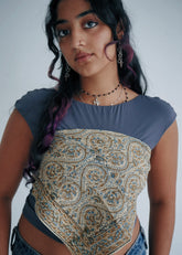 Golden Spade - Kalamkari Cotton Bandana