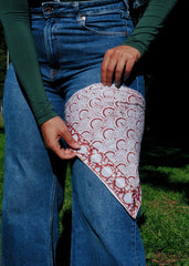 Sun-dried Scallops - Hand Block Printed Cotton Bandana