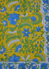 Lotus Trail - Block Printed Cotton Bandana