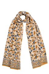 Nectarine - Hand Block Printed Scarf