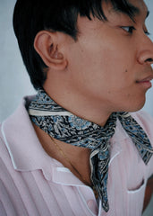 Saphire Orchids - Kalamkari Cotton Bandana