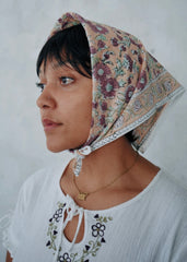 Gulbahar - Hand Block Printed Cotton Bandana