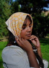 Marigold Pandaga - Block Printed Cotton Bandana