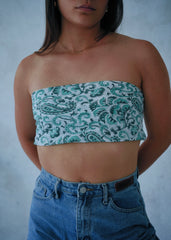 Viridian Cotton - Block Printed Cotton Bandana