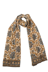 Lotus Eye - Hand Block Printed Scarf (600-058)