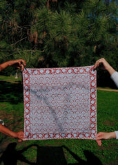 Sun-dried Scallops - Hand Block Printed Cotton Bandana