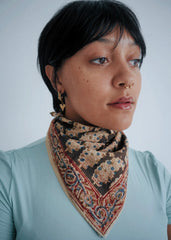 Papaya Patch - Kalamkari Cotton Bandana