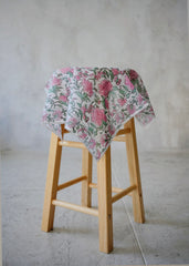 Garden Tea Party - Hand Block Printed Cotton Bandana
