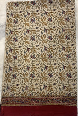 Banana Orchid - Hand Block Printed Scarf (600-076)