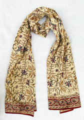 Banana Orchid - Hand Block Printed Scarf (600-076)