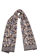 Water Colored Orchids - Hand Block Printed Scarf (600-062)