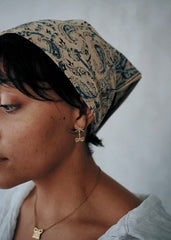 Blue Paisley - Kalamkari Cotton Bandana