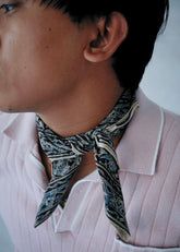 Saphire Orchids - Kalamkari Cotton Bandana