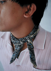 Saphire Orchids - Kalamkari Cotton Bandana