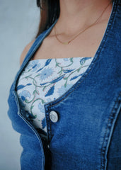 Blue Bell - Hand Block Print Cotton Bandana