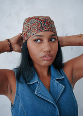 Sun Bleached Brick - Kalamkari Cotton Bandana