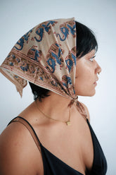 Midnight Mirage - Kalamkari Cotton Bandana