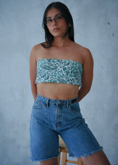 Viridian Cotton - Block Printed Cotton Bandana