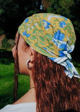 Lotus Trail - Block Printed Cotton Bandana