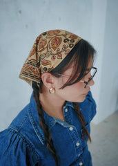 Autumn Leaf - Kalamkari Cotton Bandana