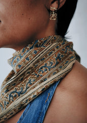 Jaggery Rivers - Kalamkari Cotton Bandana