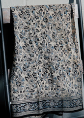 Midnight Lillies - Hand Block Printed Scarf (600-072)