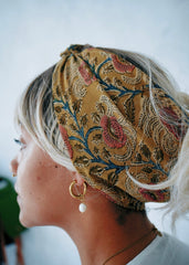 Rosegold Rivers - Kalamkari Cotton Bandana
