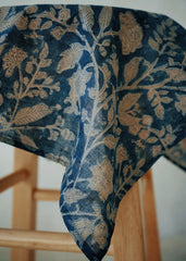 Midnight Bloom - Kalamkari Cotton Bandana