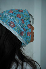 Floating Petals - Hand Block Printed Cotton Bandana