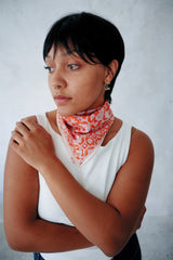 Tiger Lily - Hand Block Printed Cotton Bandana