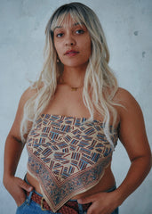 Mayan Scratch - Kalamkari Cotton Bandana