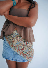 Beaded Beatle - Kalamkari Cotton Bandana