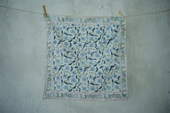 Blue Bell - Hand Block Print Cotton Bandana