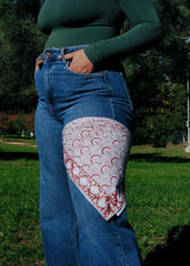 Sun-dried Scallops - Hand Block Printed Cotton Bandana