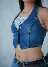 Blue Bell - Hand Block Print Cotton Bandana