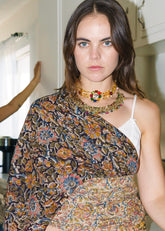 Black Flowers - Kalamkari Cotton XL Wrap