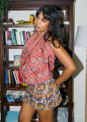 Golden Bloom - Kalamkari Cotton XL Wrap