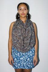 Indigo Mirage - Kalamkari Cotton XL Wrap